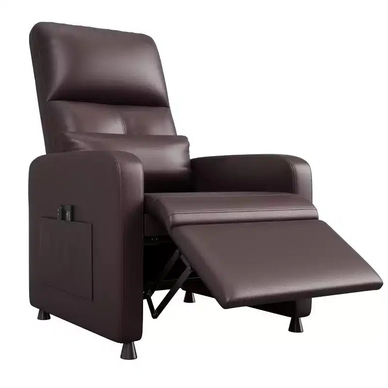 Fauteuil Inclinable Électrique, Fauteuil Relaxation Électrique Réglable Ergonomique en Cuir PU Sur-rembourré, Dossier Haut, Siège Rembourré, Siège de Cinéma Maison