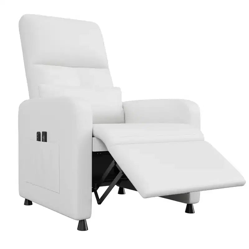 Fauteuil Inclinable Électrique, Fauteuil Relaxation Électrique Réglable Ergonomique en Cuir PU Sur-rembourré, Dossier Haut, Siège Rembourré, Siège de Cinéma Maison