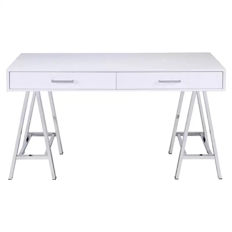 Bureaux informatiques en bois de couleur marron de 73,66 cm de hauteur avec étagère de rangement ouverte