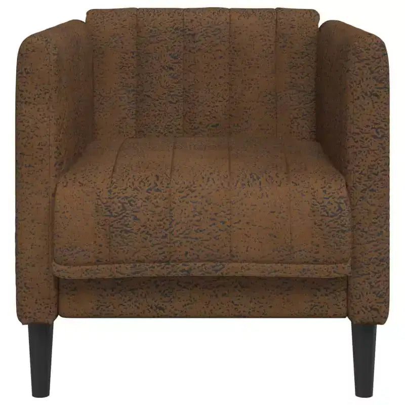 Fauteuil Canapé Cuir Suède Synthétique Marron