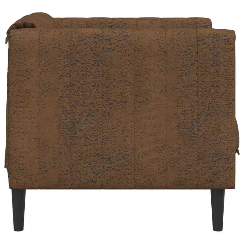 Fauteuil Canapé Cuir Suède Synthétique Marron