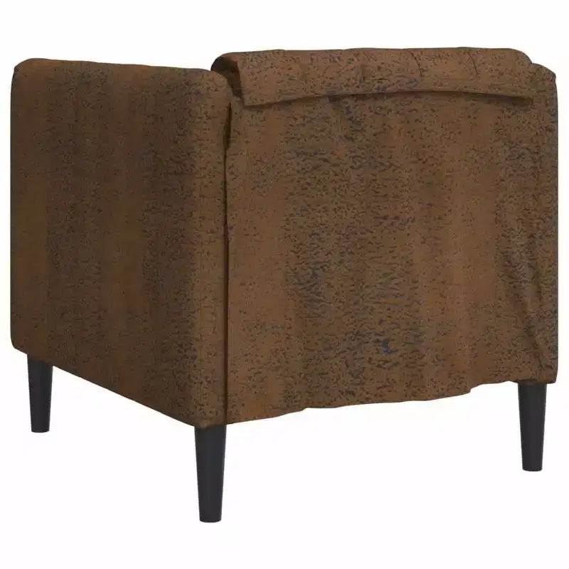 Fauteuil Canapé Cuir Suède Synthétique Marron