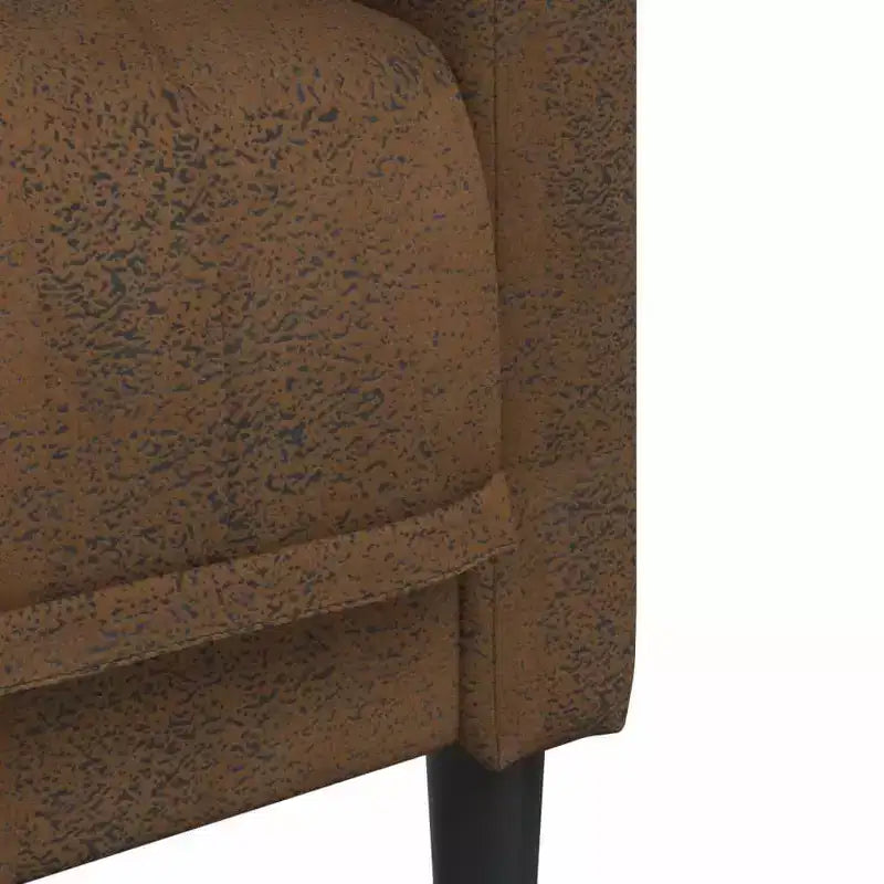 Fauteuil Canapé Cuir Suède Synthétique Marron