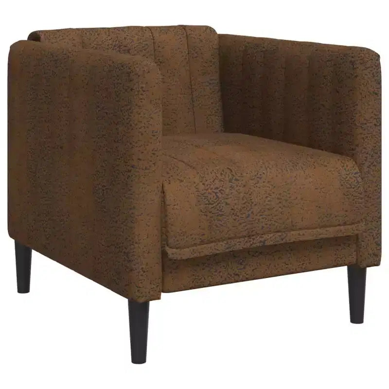 Fauteuil Canapé Cuir Suède Synthétique Marron