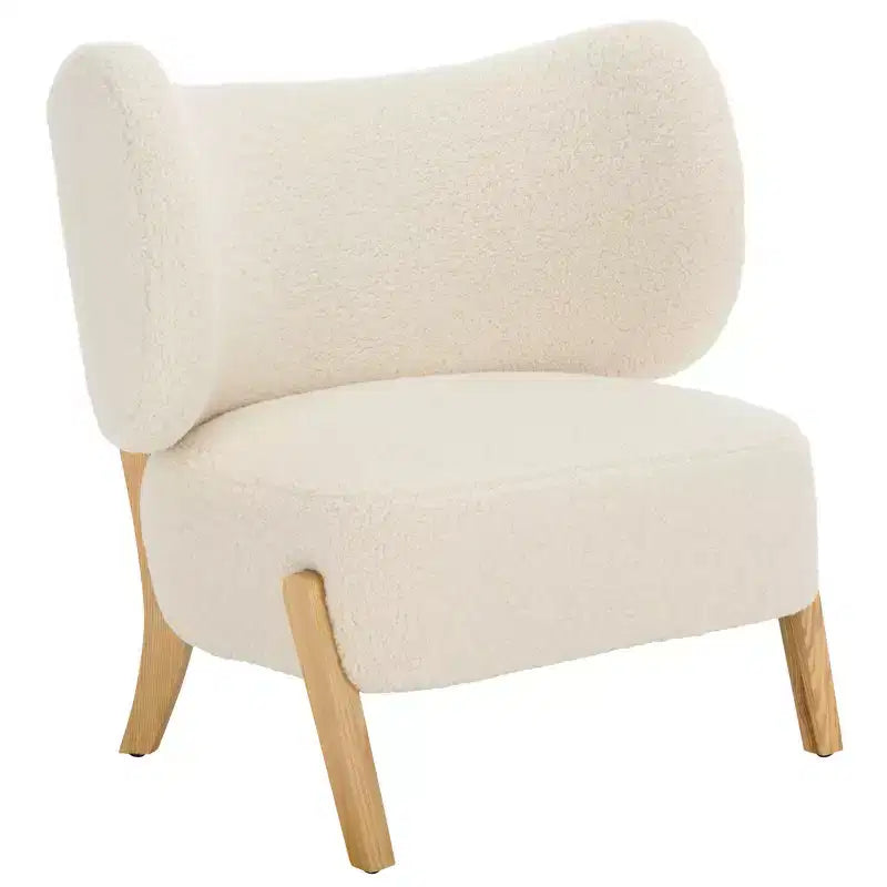 Fauteuil d'appoint blanc cassé/naturel