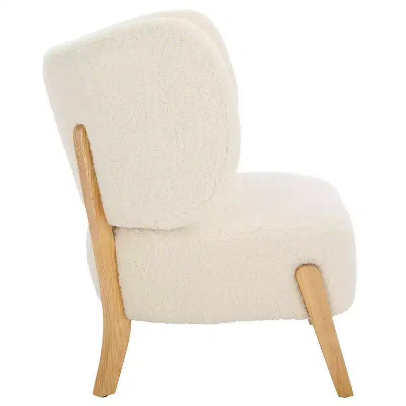Fauteuil d'appoint blanc cassé/naturel