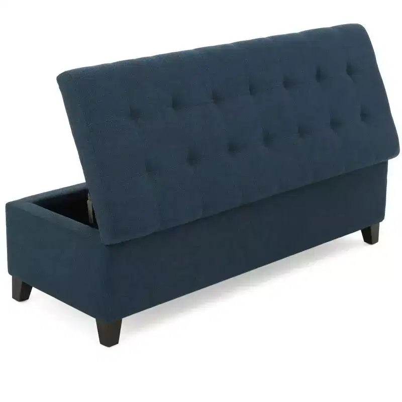 Banc ottoman de rangement 50.75, banc ottoman capitonné en bout de lit avec compartiment de rangement caché, ottoman pour salon, entrée