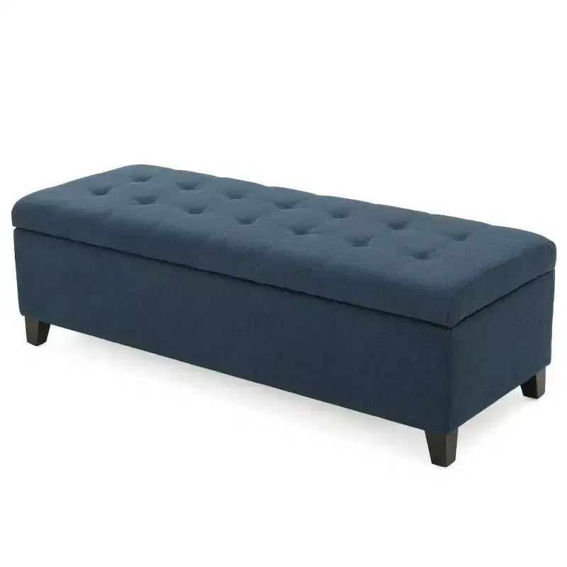 Banc ottoman de rangement 50.75, banc ottoman capitonné en bout de lit avec compartiment de rangement caché, ottoman pour salon, entrée