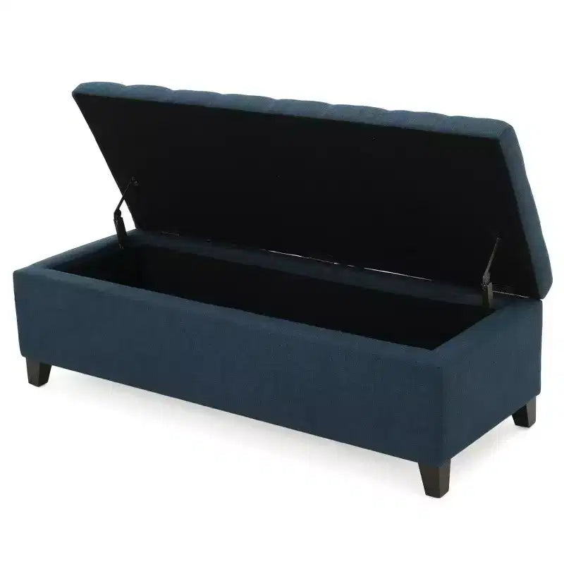 Banc ottoman de rangement 50.75, banc ottoman capitonné en bout de lit avec compartiment de rangement caché, ottoman pour salon, entrée