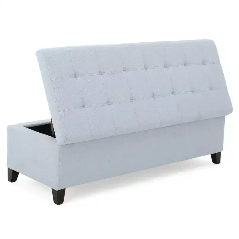 Banc ottoman de rangement 50.75, banc ottoman capitonné en bout de lit avec compartiment de rangement caché, ottoman pour salon, entrée