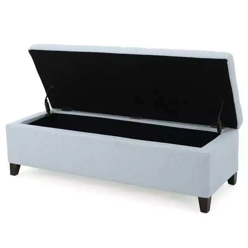 Banc ottoman de rangement 50.75, banc ottoman capitonné en bout de lit avec compartiment de rangement caché, ottoman pour salon, entrée