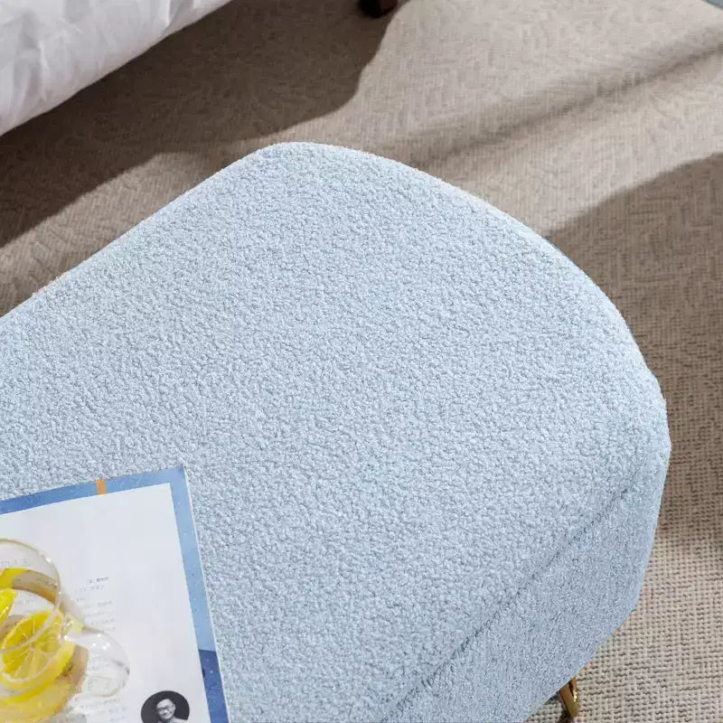 Banc de rangement ottoman en fausse fourrure, banc de lit avec rangement, pieds en métal doré, banc rembourré moderne pour le bout du lit, pour le salon, la chambre, l'entrée